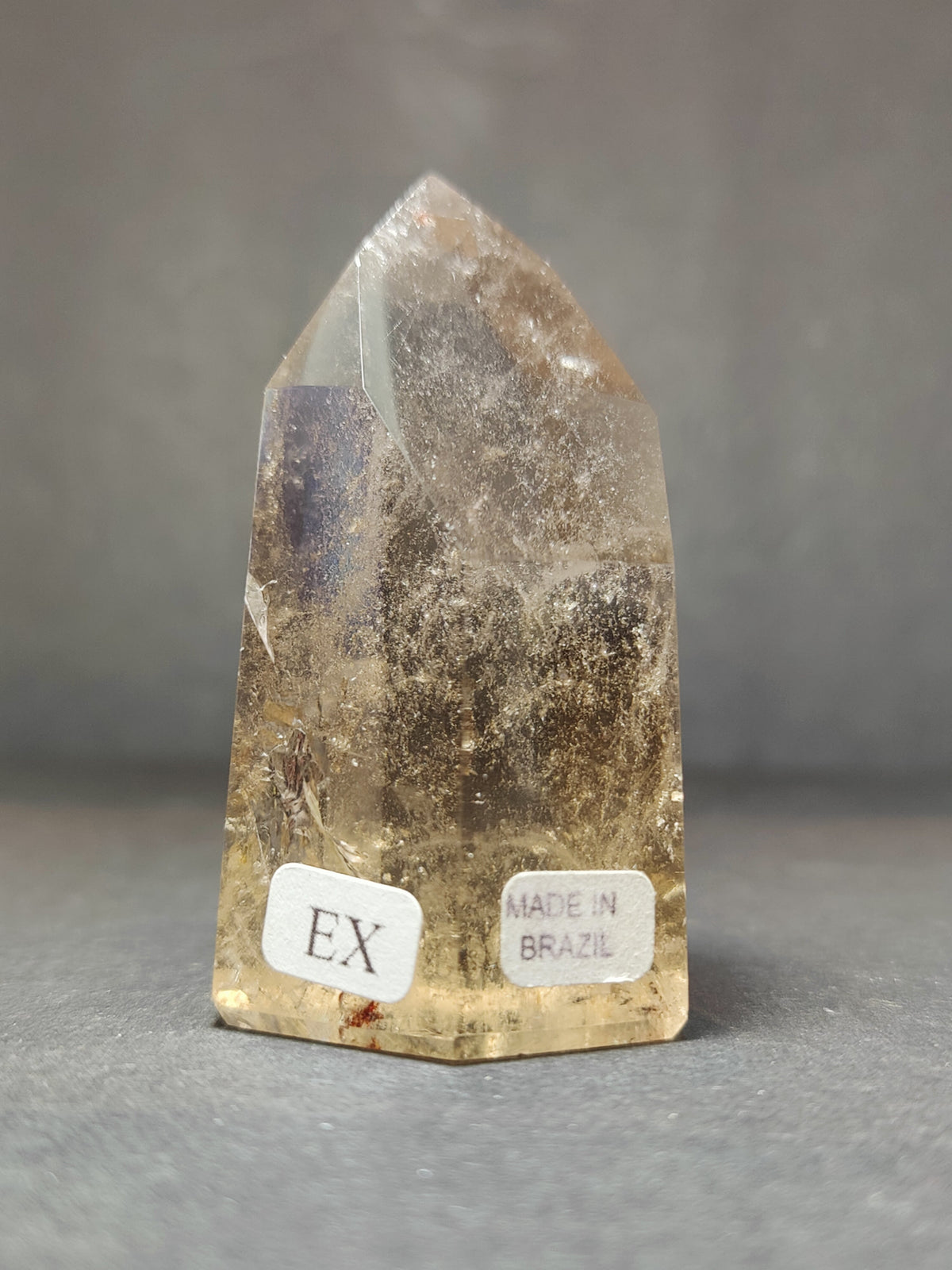 Smoky & Clear Quartz Freeform, Polished Crystal Sculpture - Brazil, One of a Kind
