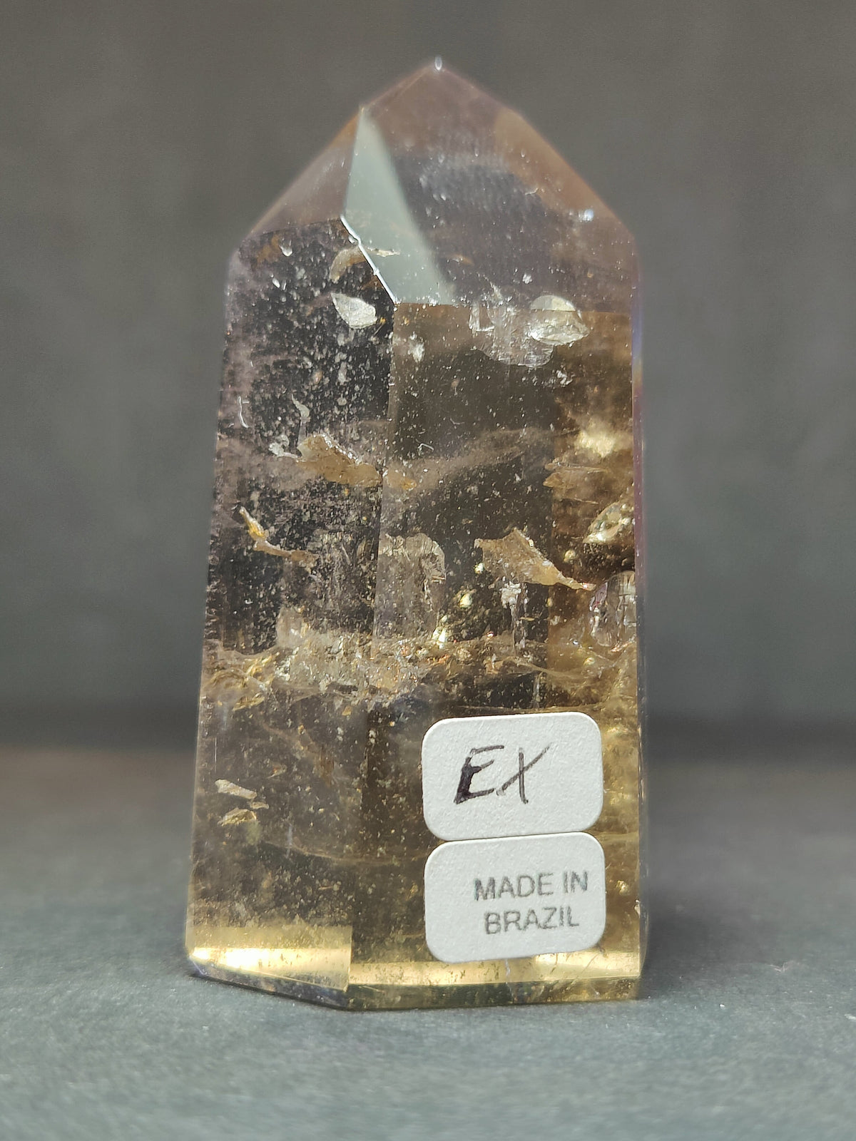 Smoky & Clear Quartz Freeform, Polished Crystal Sculpture - Brazil, One of a Kind