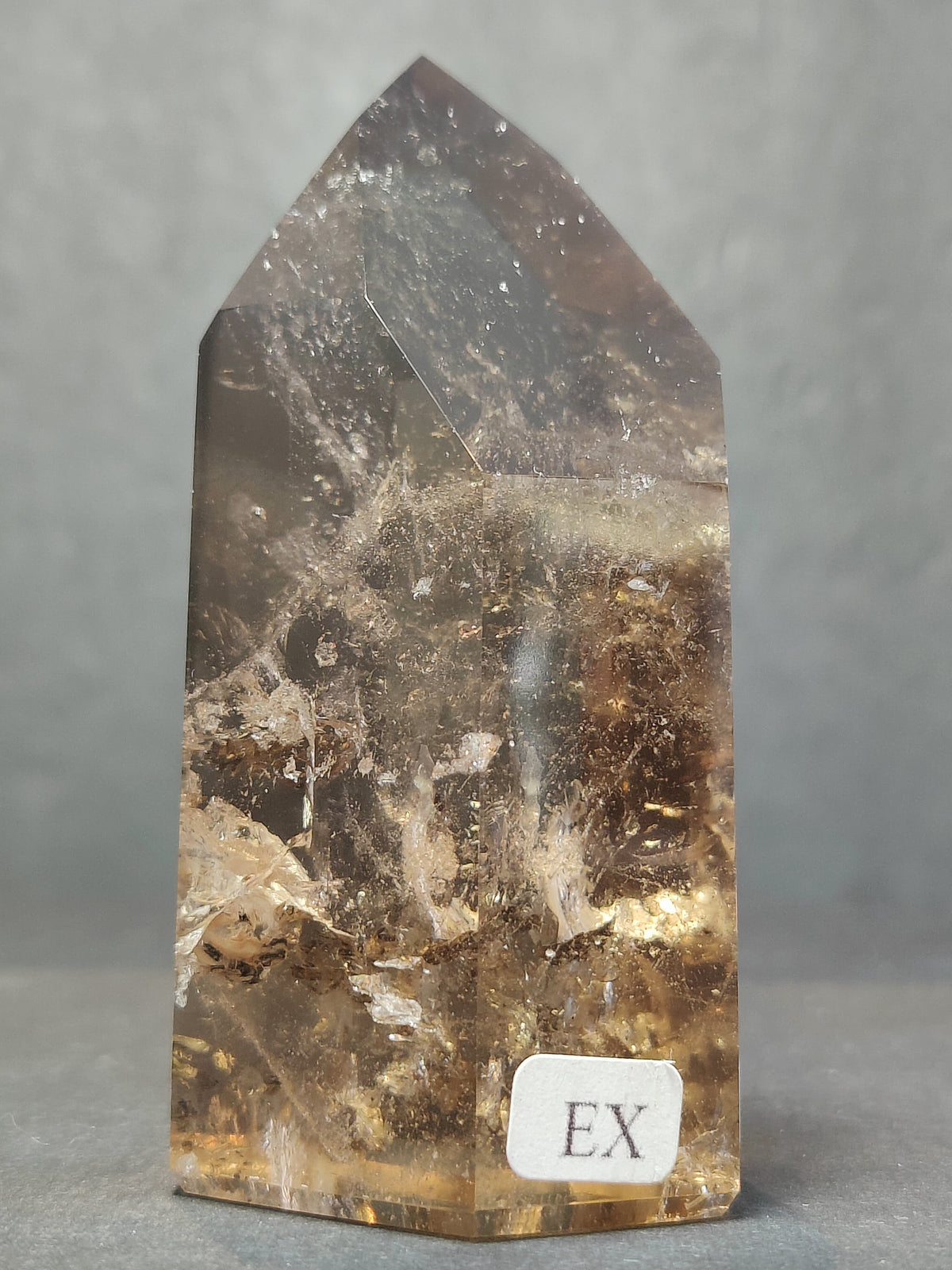 Smoky & Clear Quartz Freeform, Polished Crystal Sculpture - Brazil, One of a Kind