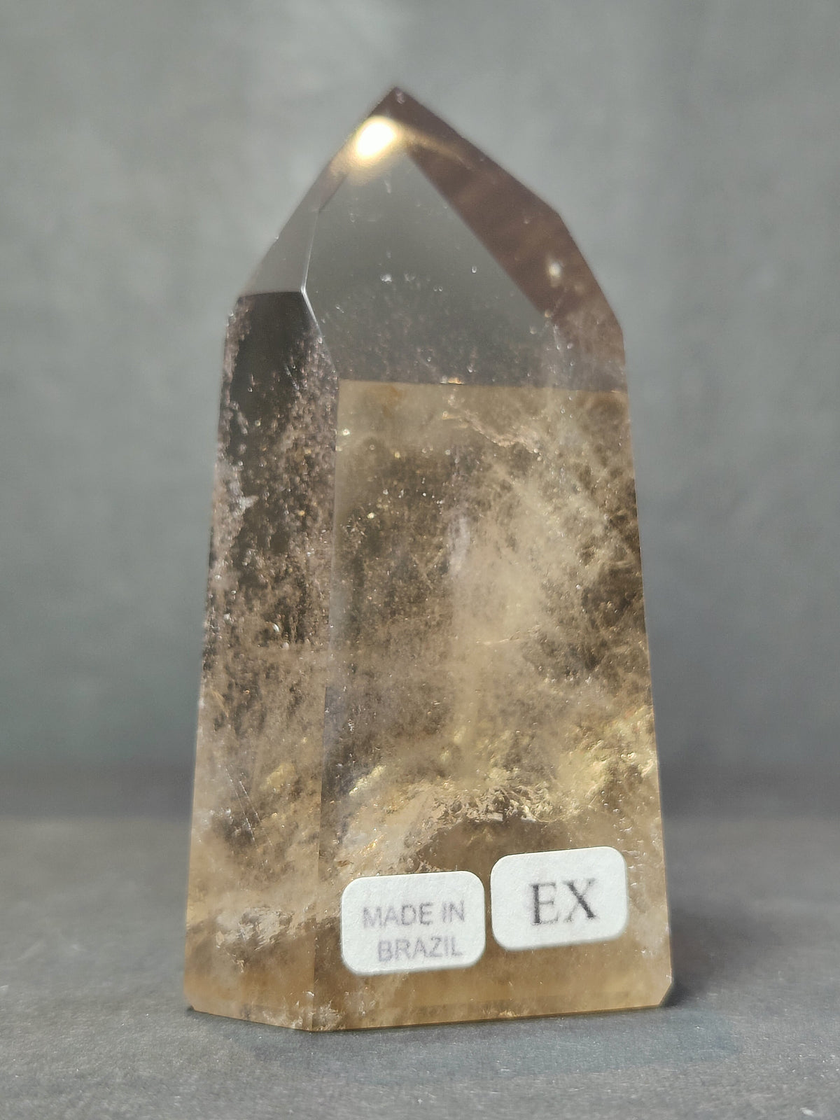 Smoky & Clear Quartz Freeform, Polished Crystal Sculpture - Brazil, One of a Kind