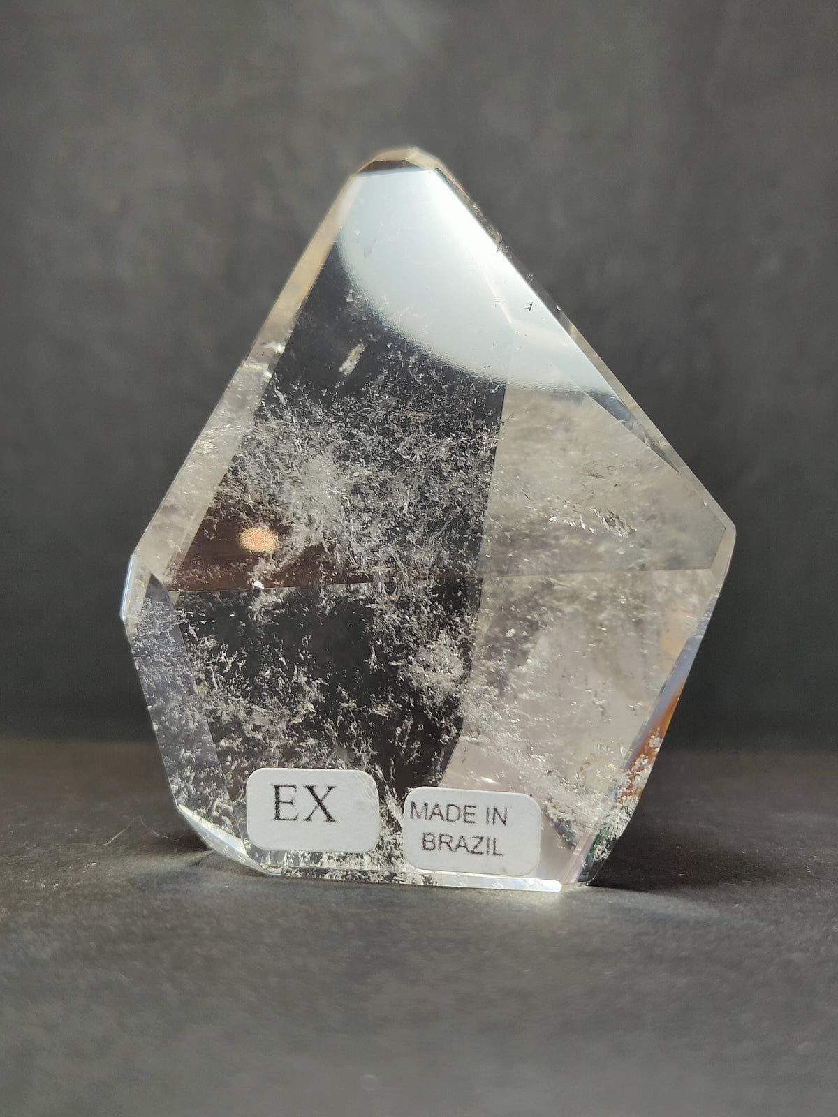 Smoky & Clear Quartz Freeform, Polished Crystal Sculpture - Brazil, One of a Kind
