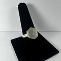 Raw Quartz Ring, Rough Crystal in Sterling Silver - US Size 10.5