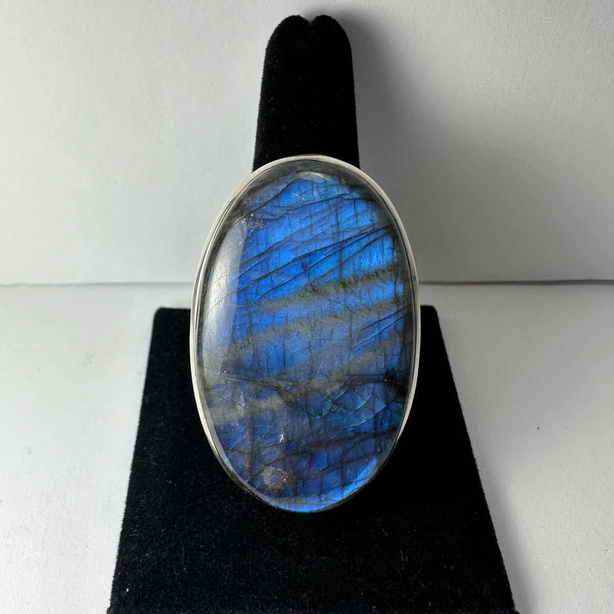 Labradorite Ring - Sterling Silver, Size 10.5