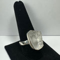 Raw Quartz Ring, Rough Crystal in Sterling Silver - US Size 11.5