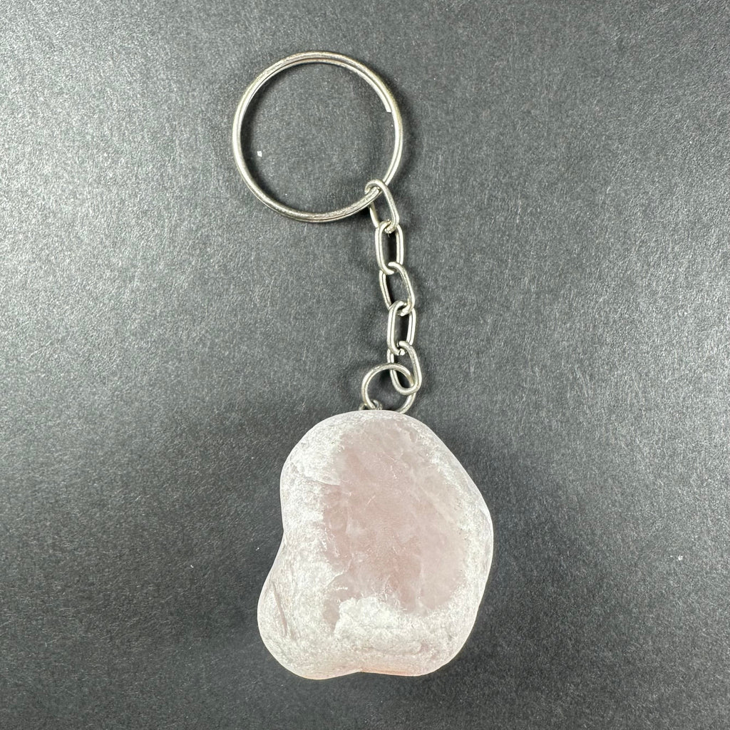 Crystal Keychain, Natural Gemstone on Keyring — Choose Your Stone