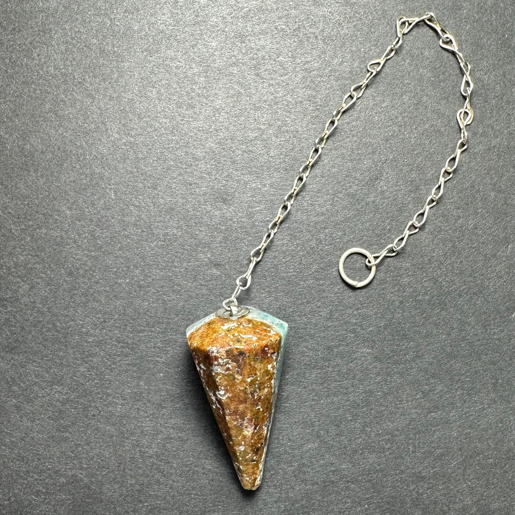 Crystal Pendulum, Faceted Gemstone Point with 7 in Chain — Choose Your Stone