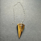 Crystal Pendulum, Faceted Gemstone Point with 7 in Chain — Choose Your Stone