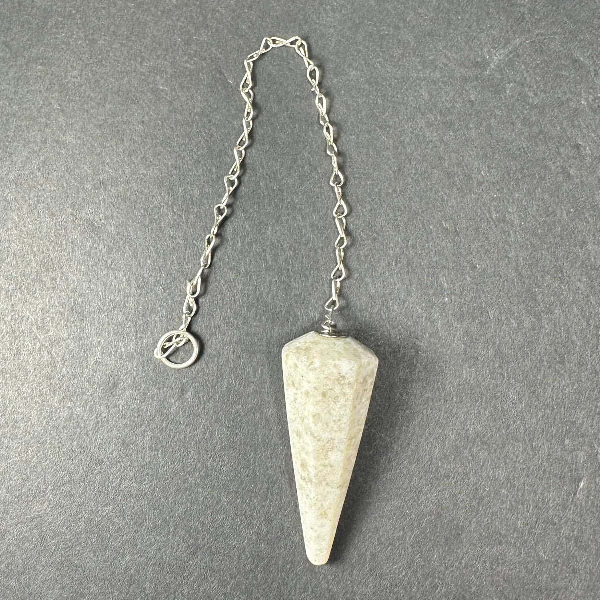 Crystal Pendulum, Faceted Gemstone Point with 7 in Chain — Choose Your Stone
