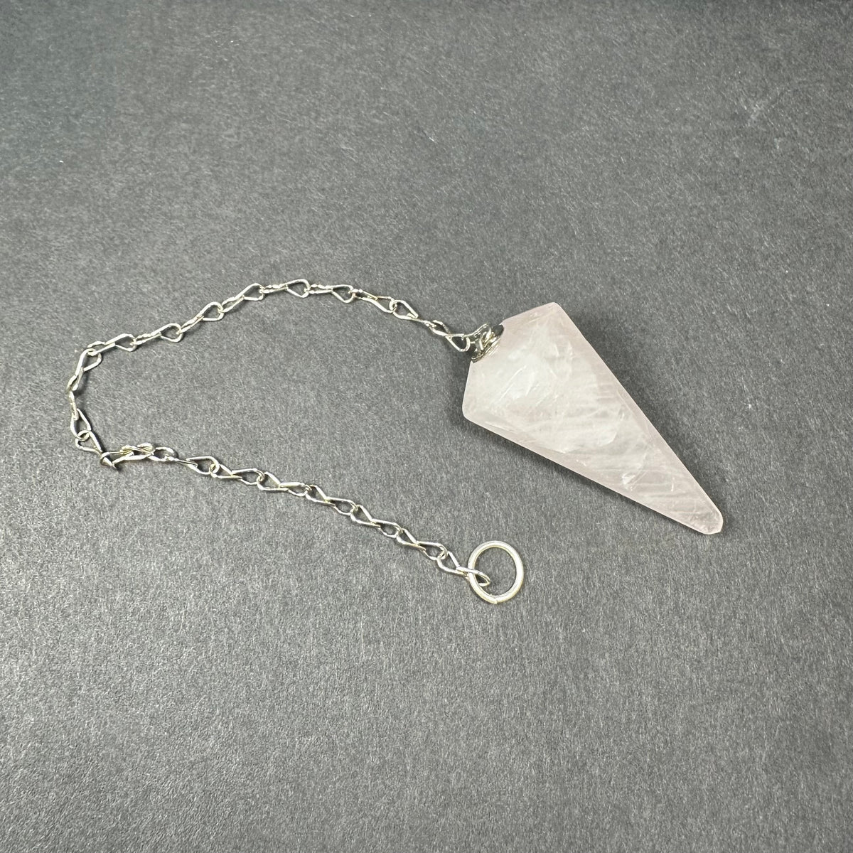 Crystal Pendulum, Faceted Gemstone Point with 7 in Chain — Choose Your Stone