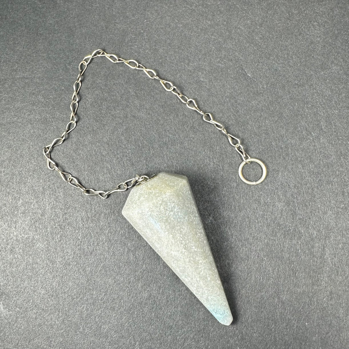 Crystal Pendulum, Faceted Gemstone Point with 7 in Chain — Choose Your Stone