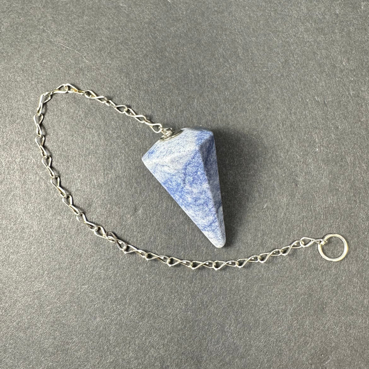 Crystal Pendulum, Faceted Gemstone Point with 7 in Chain — Choose Your Stone