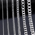Silver chain necklaces of different lengths on a black background with 'ALIZERO' branding.