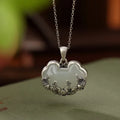 Chalcedony Silver Pendant Necklace