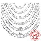 Sterling Silver Chain Necklace, 16 to 30 Inch