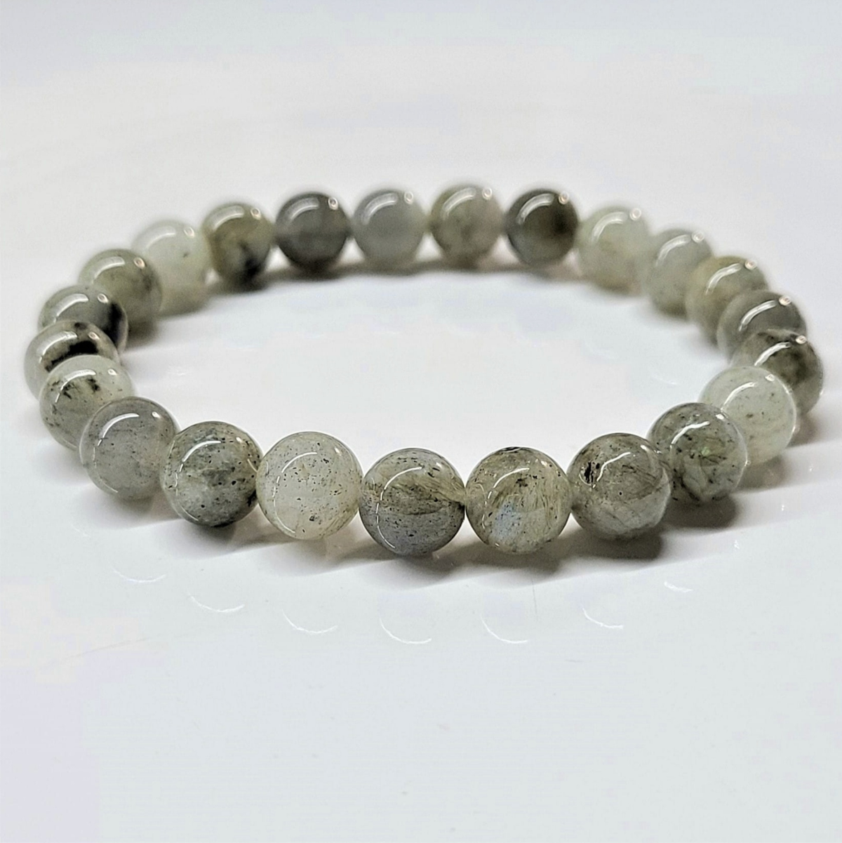Labradorite Bead Bracelet - 4 to 10 mm Stretch