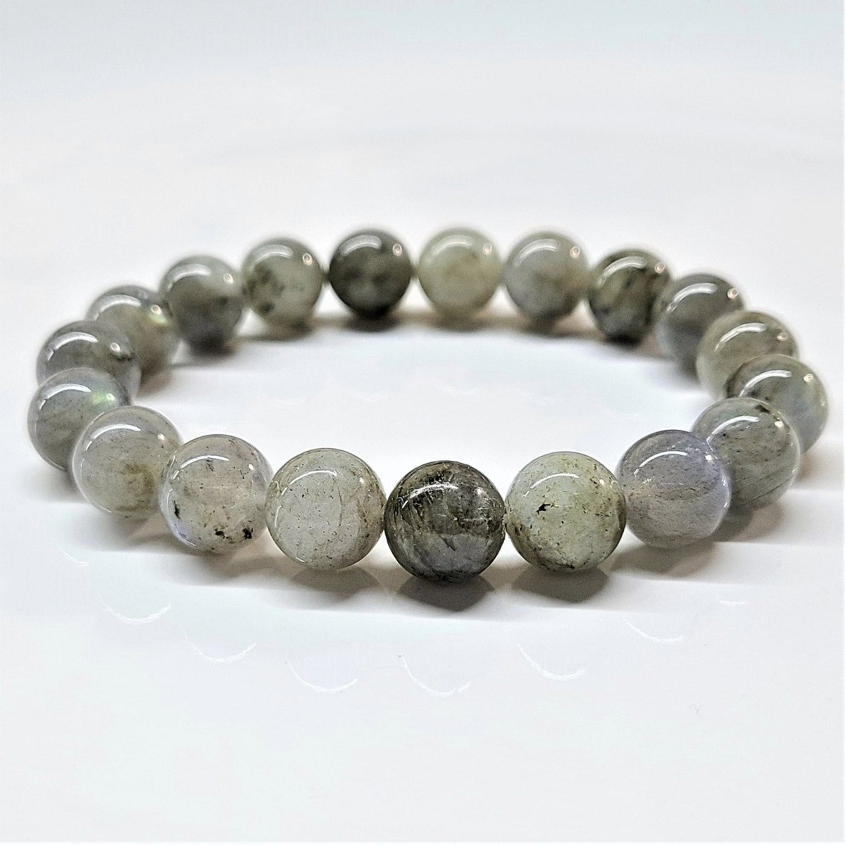 Labradorite Bead Bracelet - 4 to 10 mm Stretch