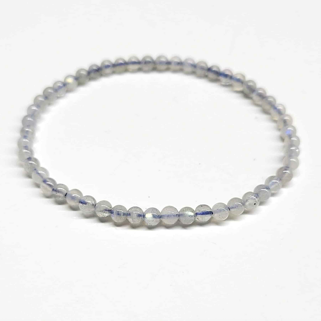 Labradorite Bead Bracelet - 4 to 10 mm Stretch