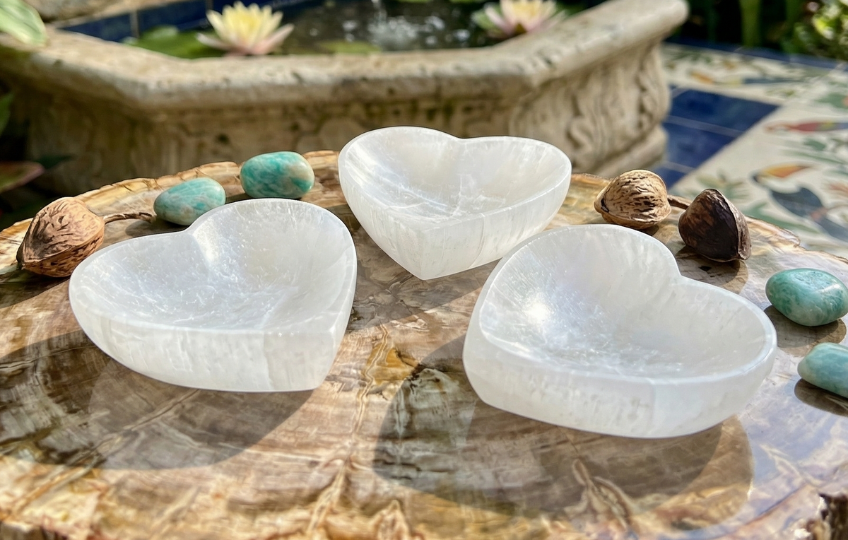 Selenite Heart Bowl