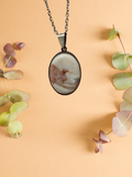 Montana Agate Oval Pendant Necklace