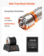 VEVOR Rock Tumbler Kit, 4 lb Belt-Free Rock Polisher, 4 Speeds