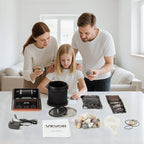 VEVOR Rock Tumbler Kit, 2 lb Rock Polisher with Rough Gems and Grit