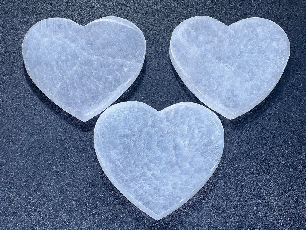Selenite Heart Plate