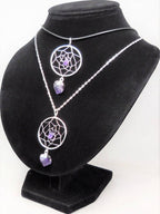 Amethyst Dreamcatcher Crystal Pendant - view 4