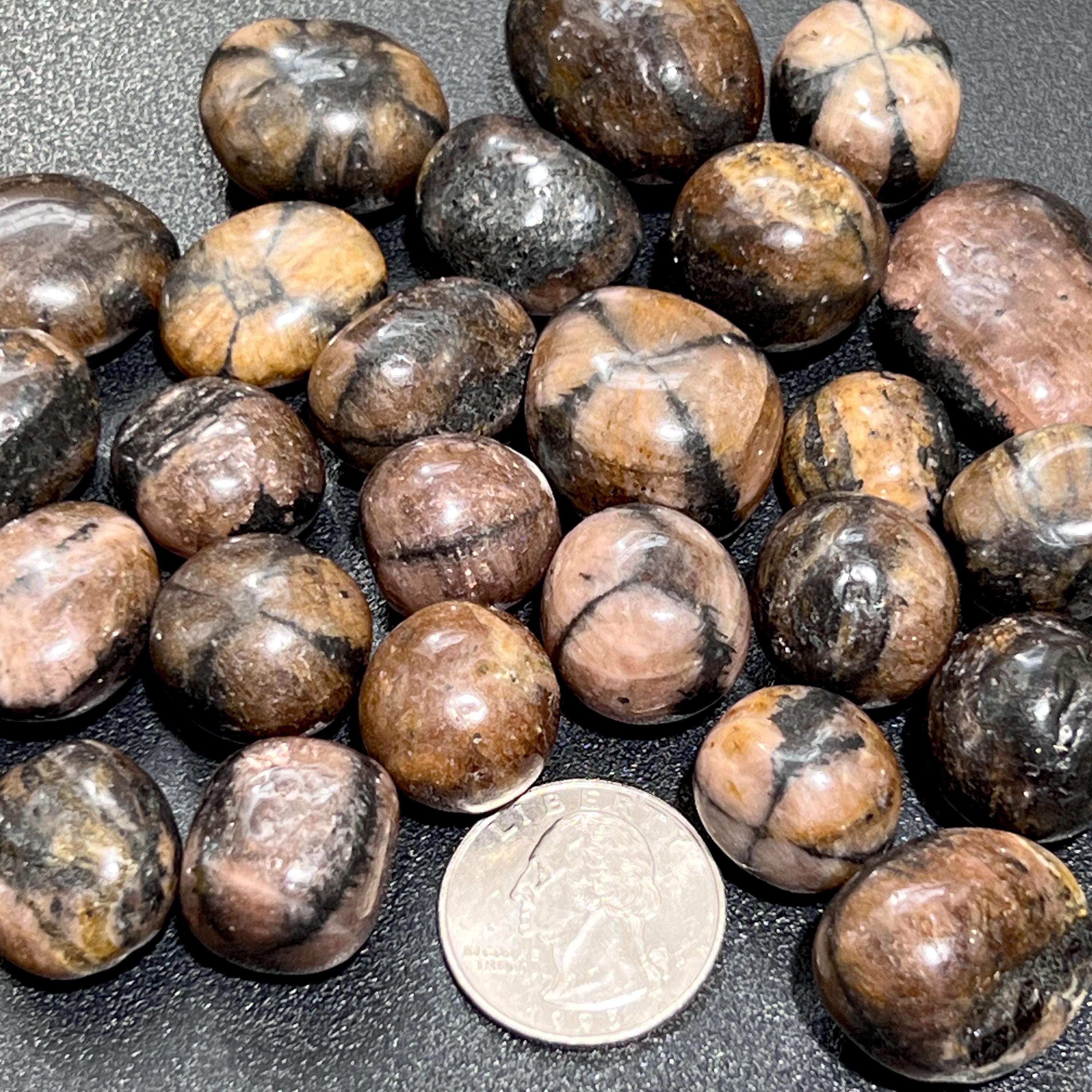 Chiastolite (Fairy Cross Stone) Tumbled Crystal | By Piece or Pound
