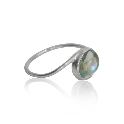 Aquamarine Sterling Silver Ring