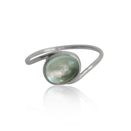 Aquamarine Sterling Silver Ring