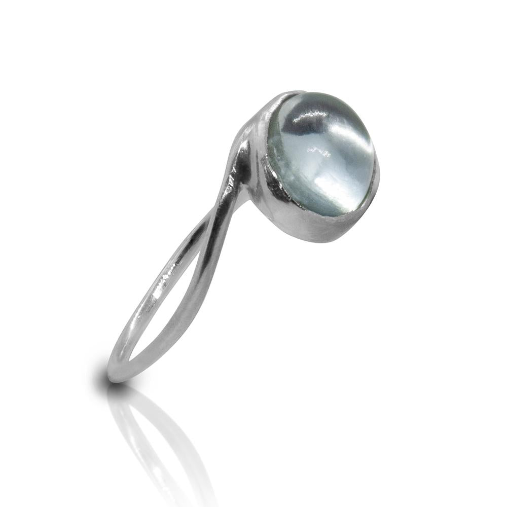 Aquamarine Sterling Silver Ring