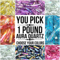 Aura Quartz Points by the Pound - Pick Two Colors