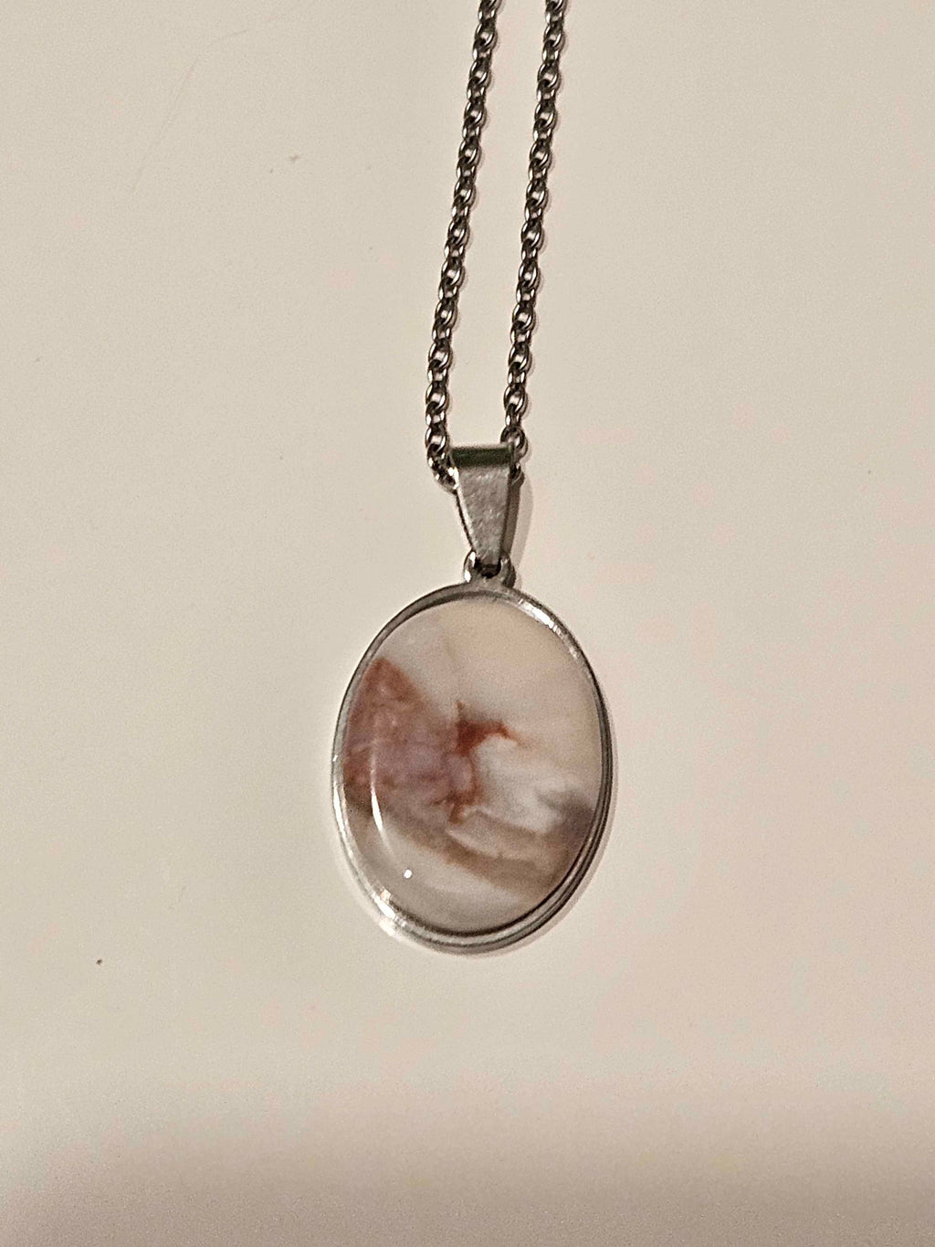 Montana Agate Oval Pendant Necklace