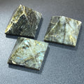 Labradorite Pyramid, Polished Blue Flash Crystal, 44 mm High — Madagascar