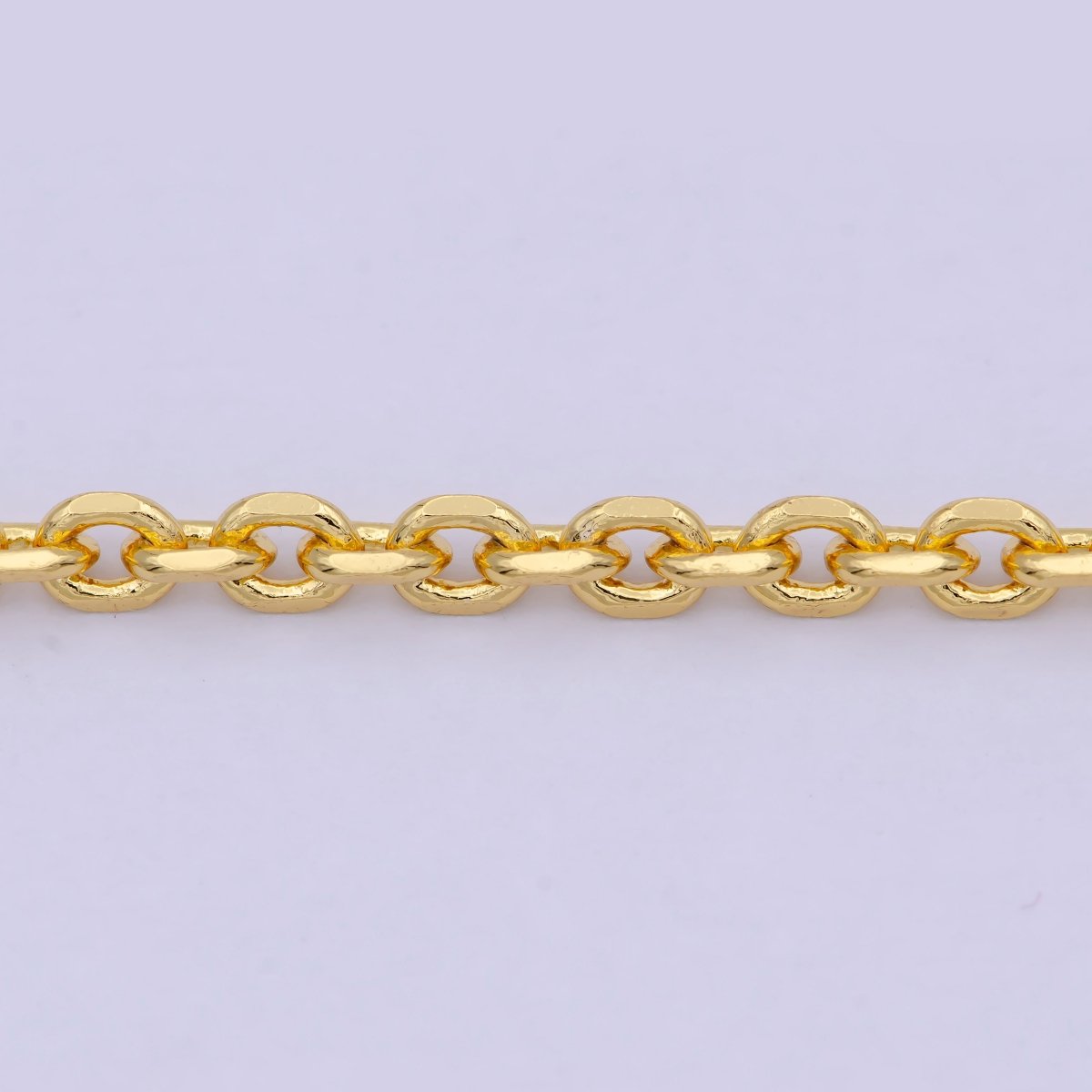 Dainty Cable Chain Necklace, 24K Gold Filled 17.7 Inch