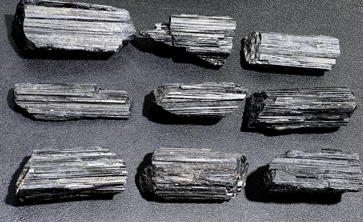 Black Tourmaline Crystals - Raw, Brazil