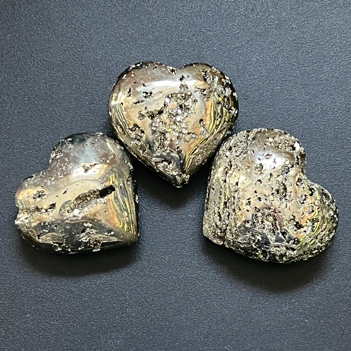 Pyrite Puffy Heart - Peru