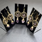 Amethyst Dreamcatcher Earrings