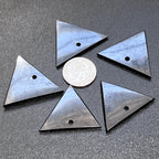 Black Shungite Triangle Shaped Bead Pendant
