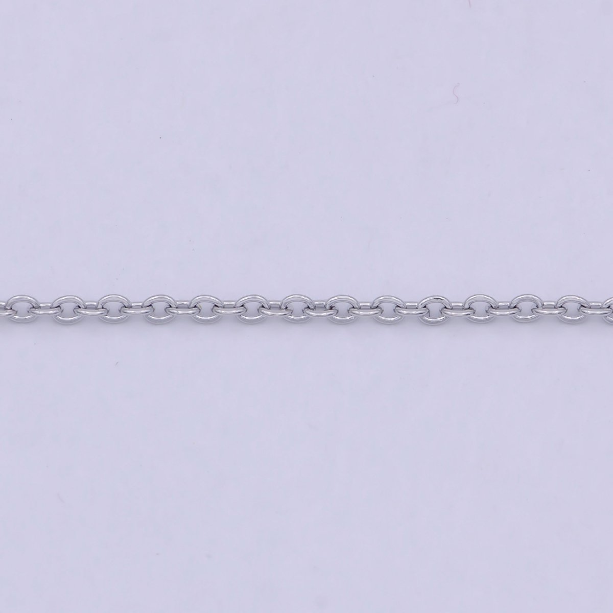 Dainty Silver Chain Necklace, Rhodium Plated 17 Inch