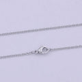 Dainty Silver Chain Necklace, Rhodium Plated 17 Inch