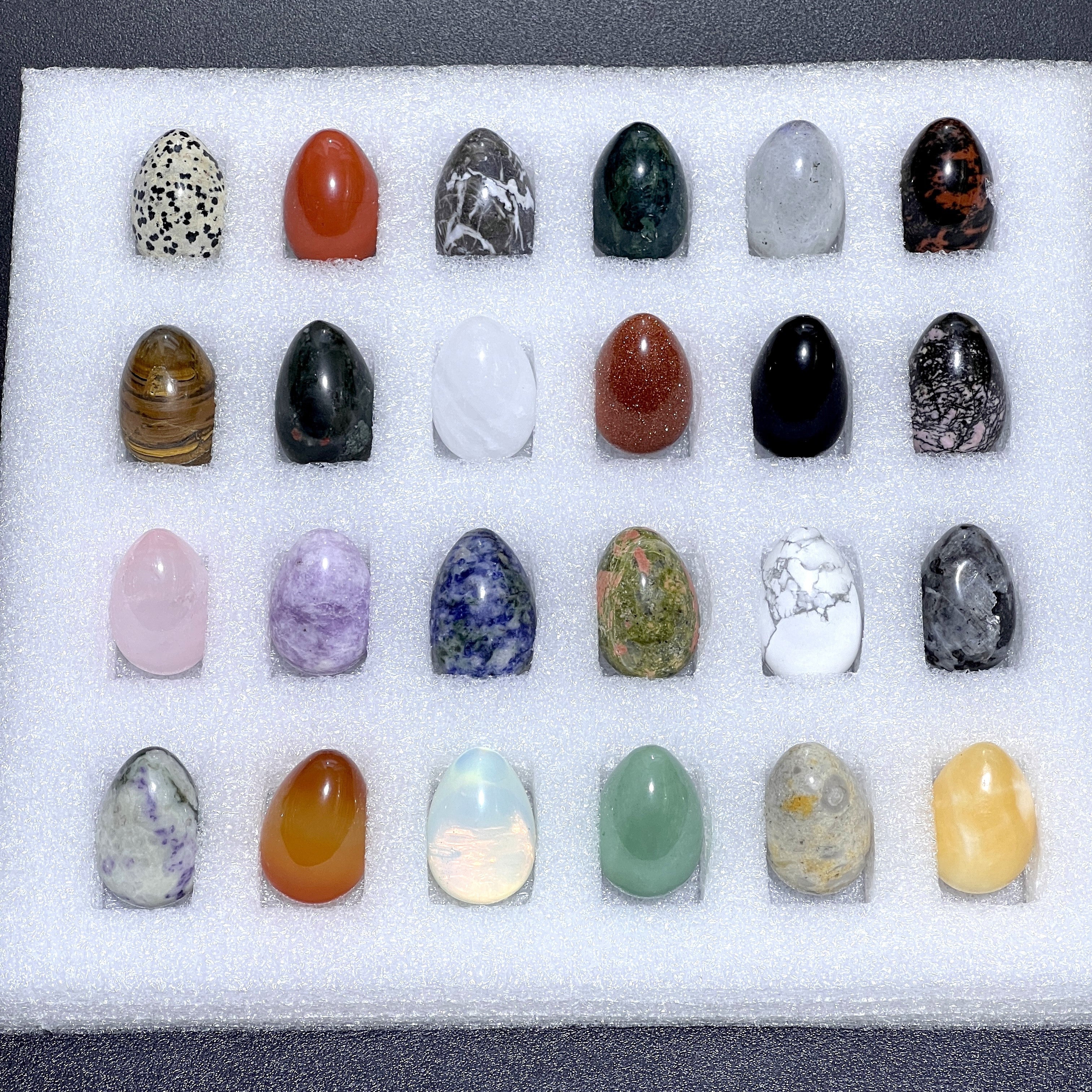 Gemstone Egg Collection Mixed Box (Flat of 24 Pieces)