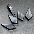 Black Shungite Diamond Shaped Point Bead Pendant