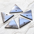 Black Shungite Triangle Shaped Bead Pendant