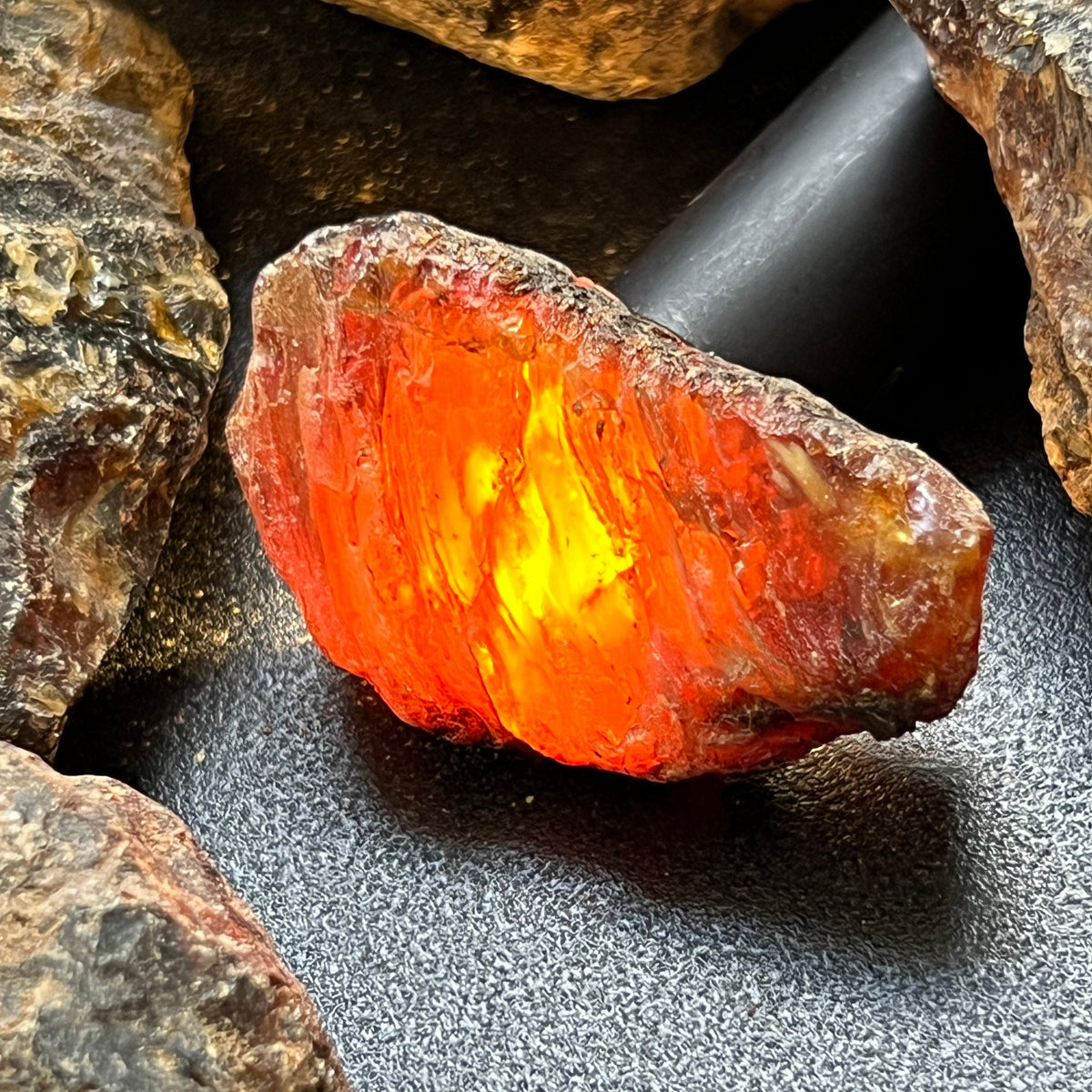 Black Amber Rough Stones - Indonesia