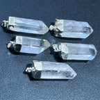 Natural Clear Quartz Crystal Point Pendant - view 3