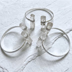 Adjustable Quartz Crystal Point Cuff Bracelet