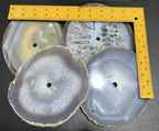 Natural Agate Slice Clock Face - Drilled