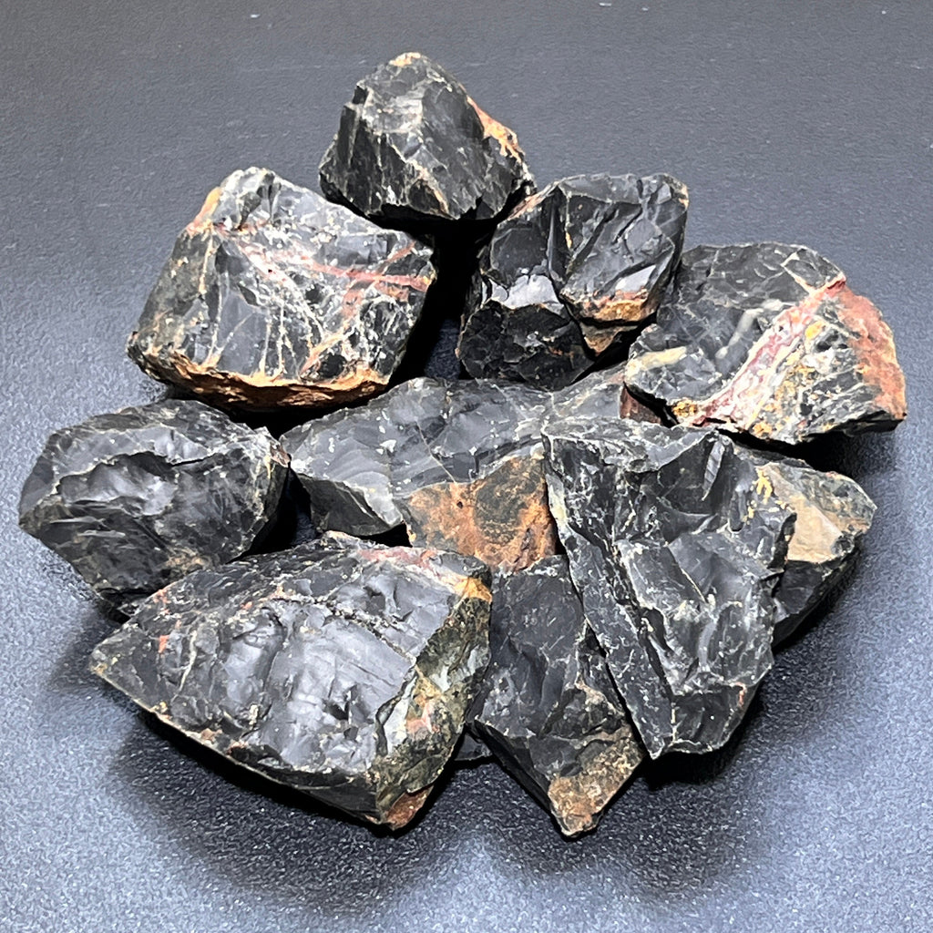 Black Onyx Rough, Large Raw Black & Brown Stones - By the Piece or Pound