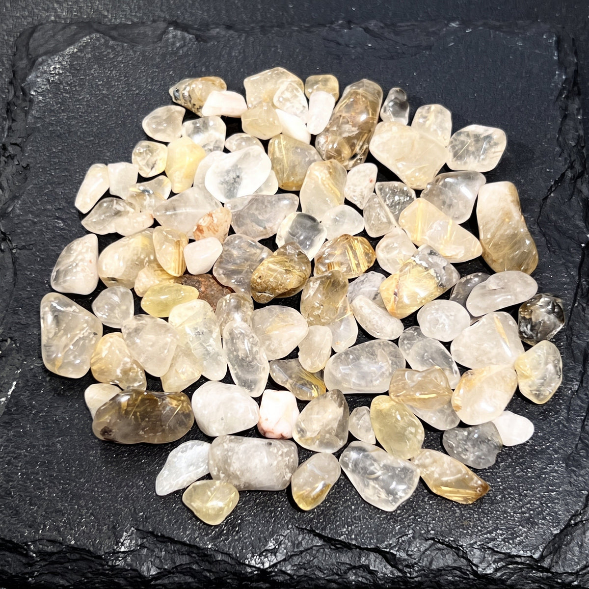 Gold Rutilated Quartz Small Tumbled Stones